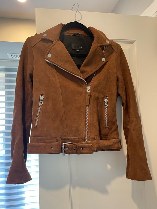 Mackage Jackets & Blazers - Mackage for Aritzia Suede Moto Jacket - Cognac Brown